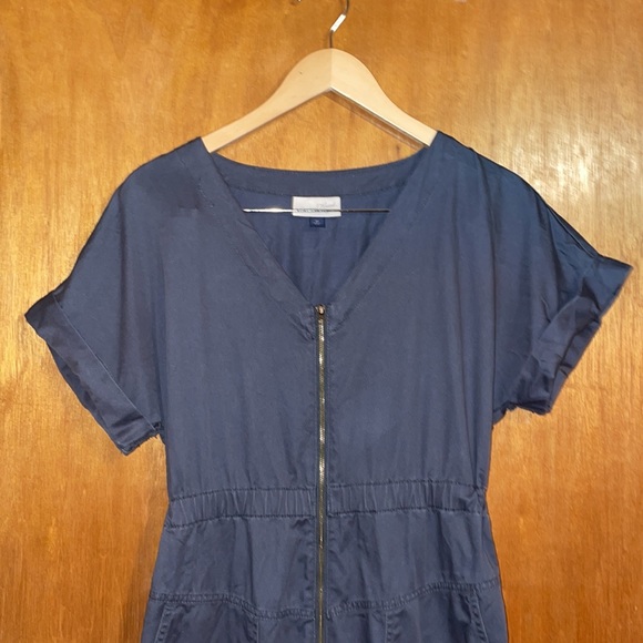 •UNIVERSAL THREAD•GRAY ZIP UTLITY DRESS WITH FRONT POCKETS AND CUFF SLEEVE XS - Picture 4 of 10